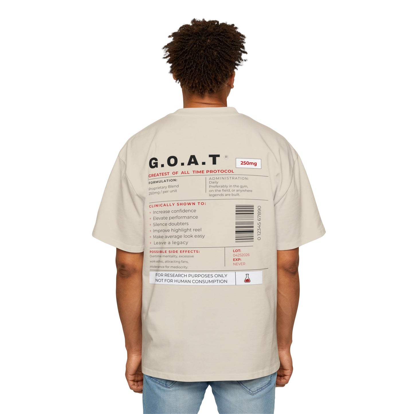 ONEIAM "G.O.A.T." Heavyweight Oversized Tee   "Designed for the Driven"
