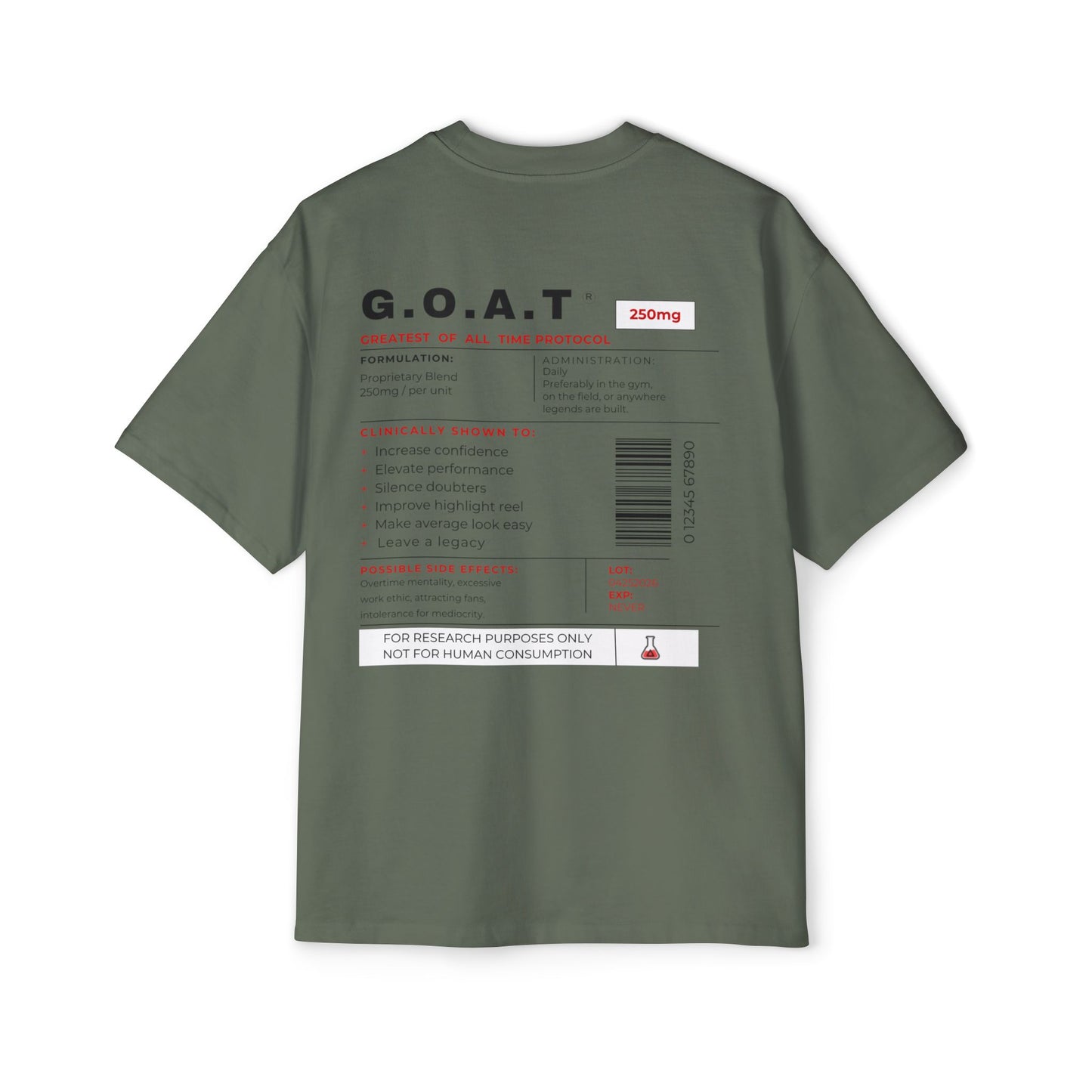 ONEIAM "G.O.A.T." Heavyweight Oversized Tee   "Designed for the Driven"