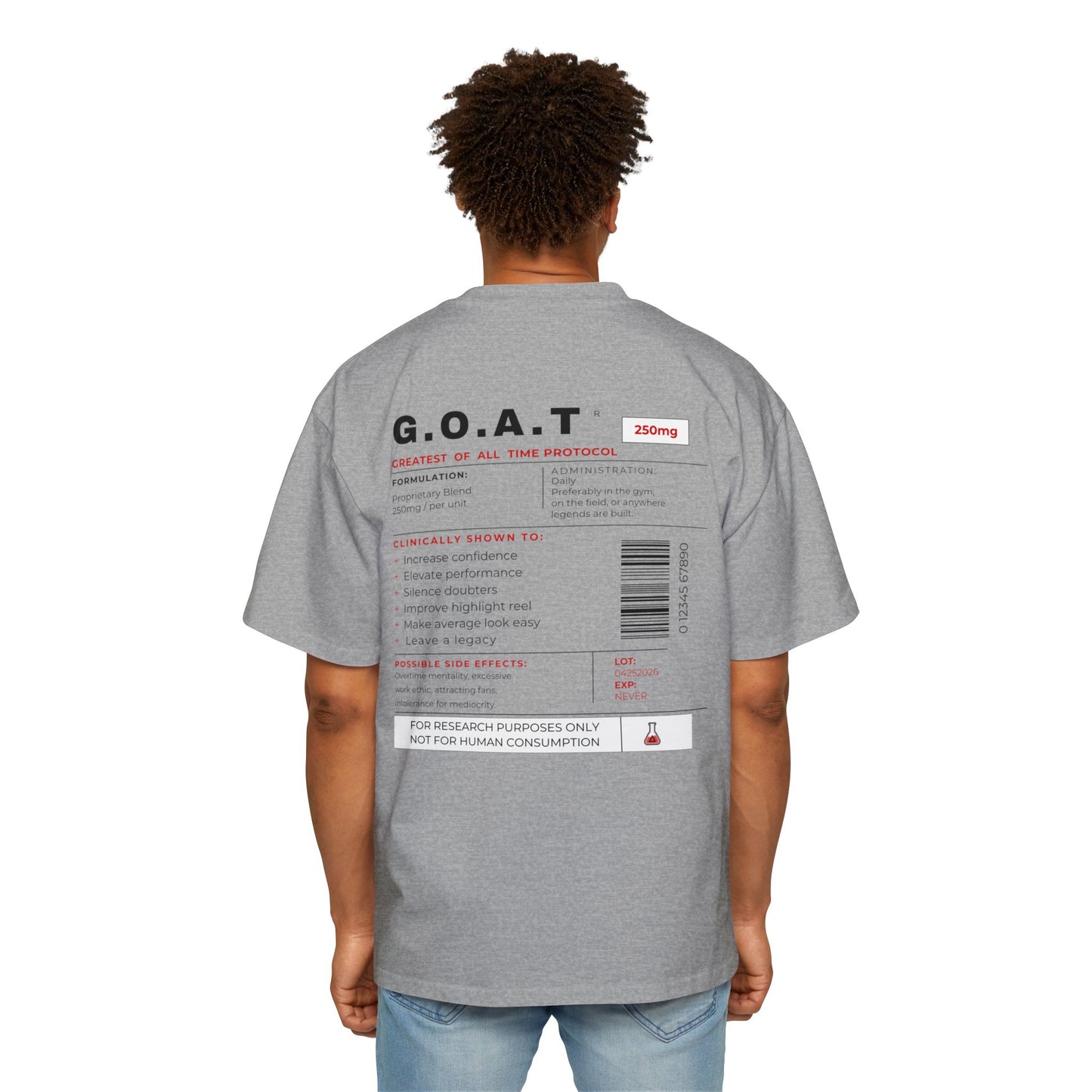 ONEIAM "G.O.A.T." Heavyweight Oversized Tee   "Designed for the Driven"