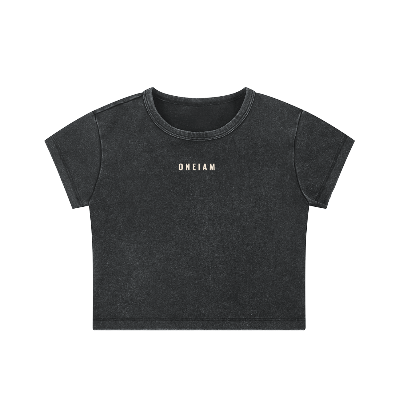ONEIAM Snow Washed Crop Tee