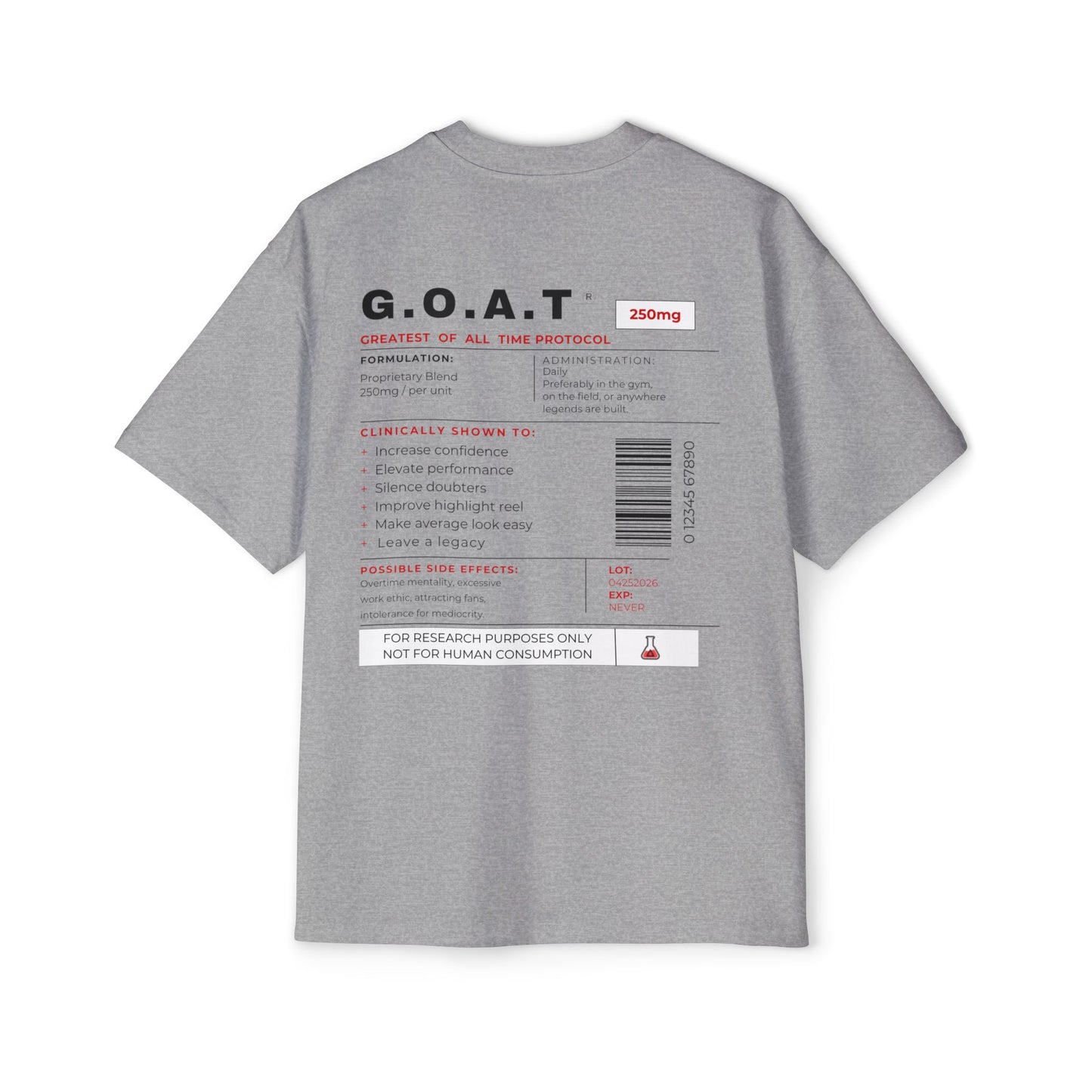 ONEIAM "G.O.A.T." Heavyweight Oversized Tee   "Designed for the Driven"