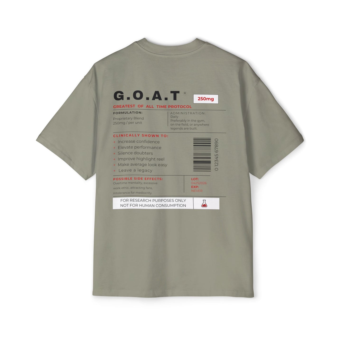 ONEIAM "G.O.A.T." Heavyweight Oversized Tee   "Designed for the Driven"