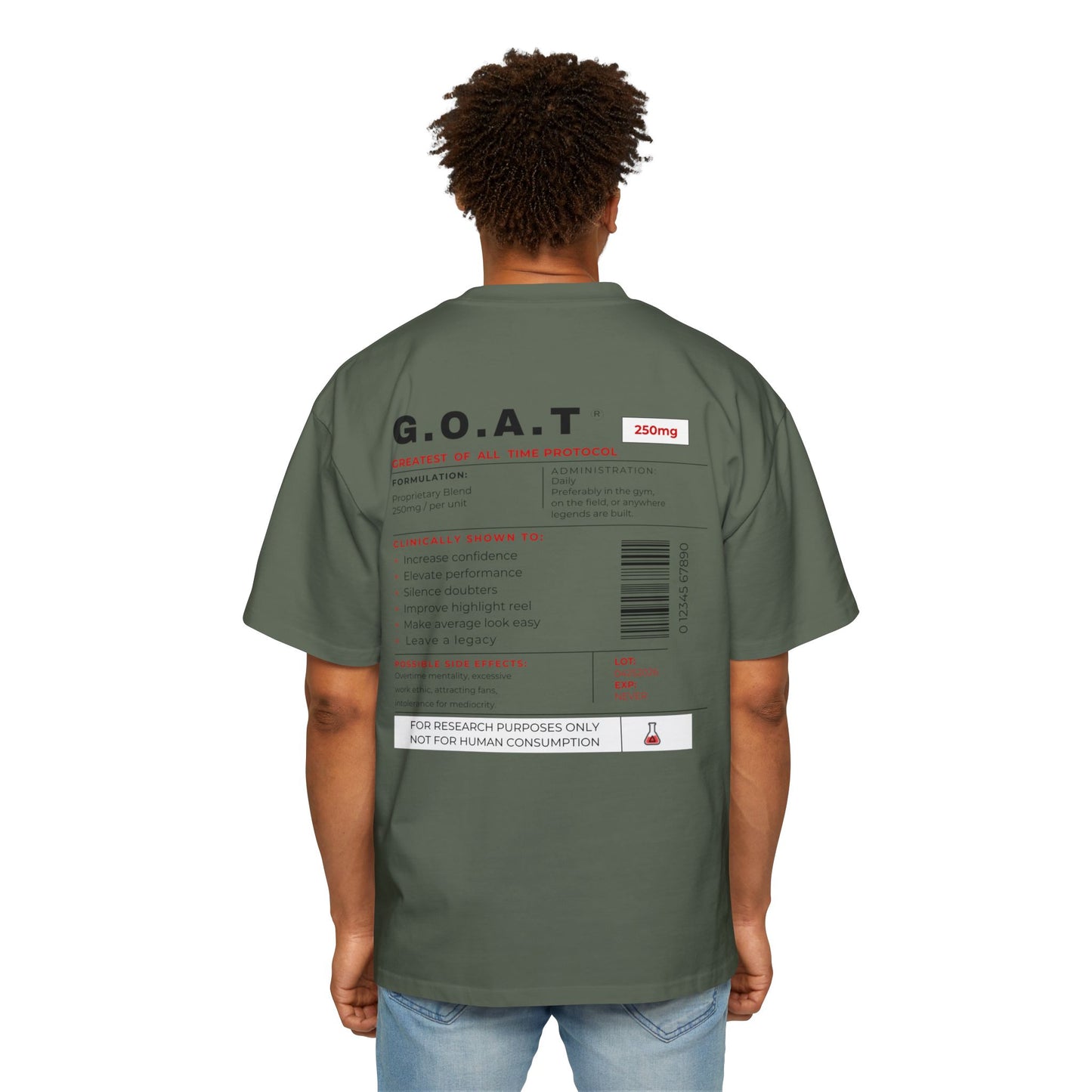 ONEIAM "G.O.A.T." Heavyweight Oversized Tee   "Designed for the Driven"