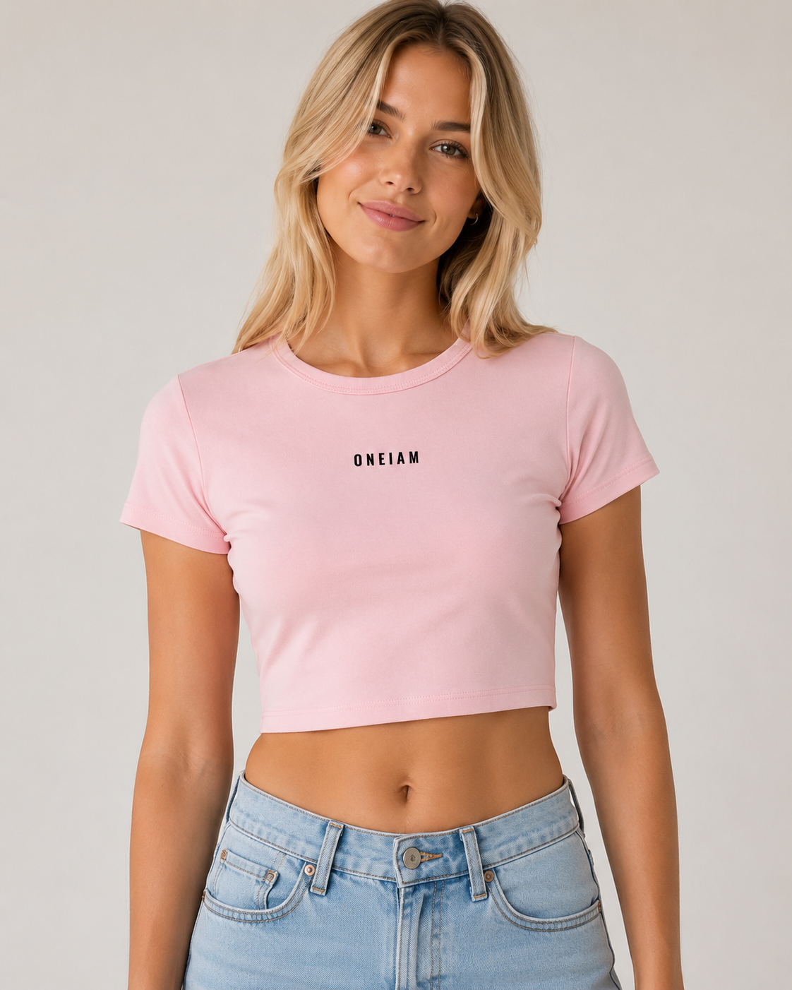 ONEIAM Snow Washed Crop Tee