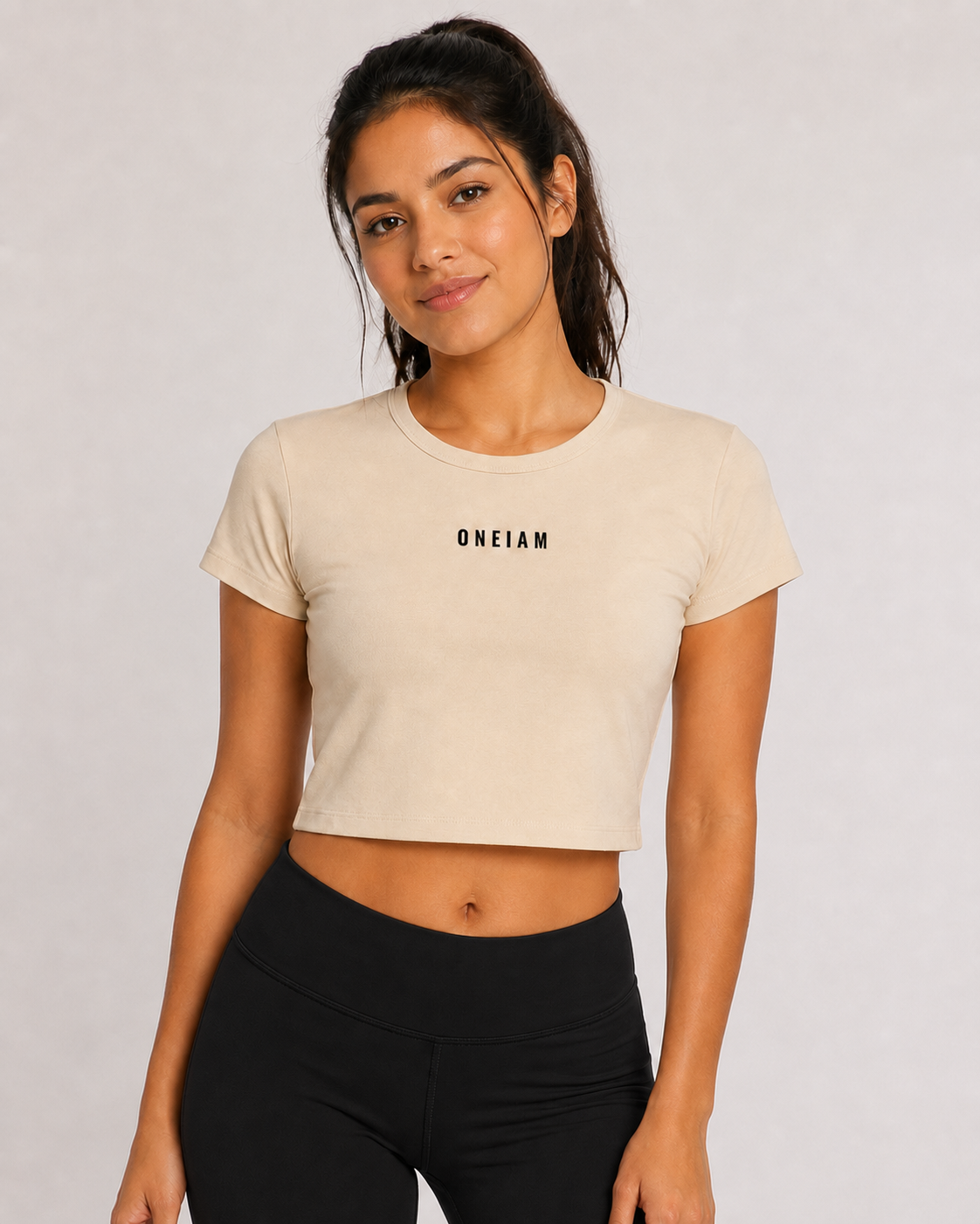 ONEIAM Snow Washed Crop Tee